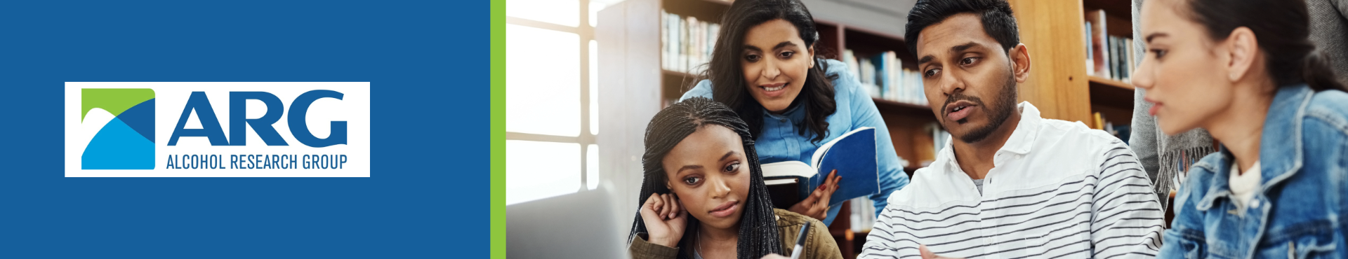 arg web page header with logo and hands 